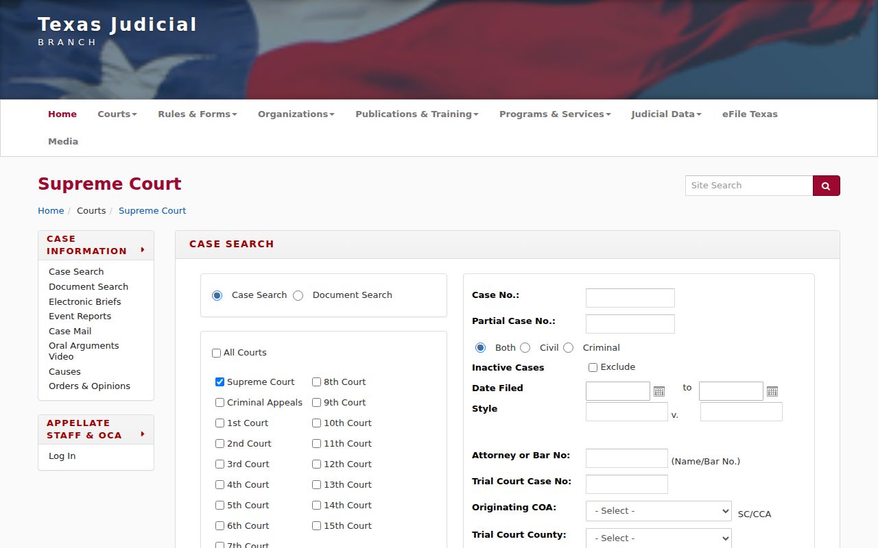 Grand Prairie resident lookup Texas appellate case search